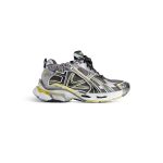 Men’s Runner Sneaker  in Grey/yellow/white